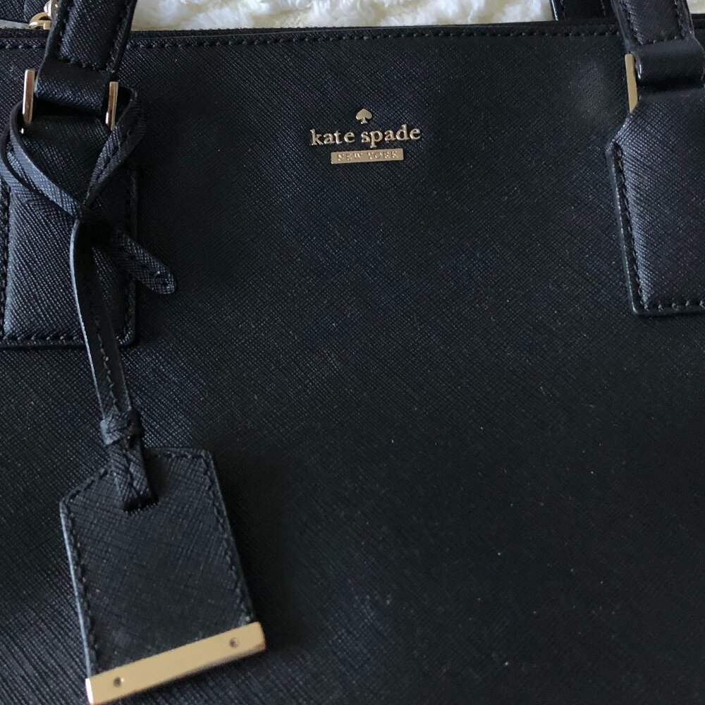 Kate Spade Black Saffiano Leather Cameron Street LucieTote Bag
